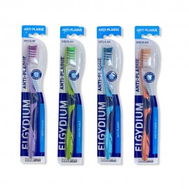Elgydium Anti-Plaque Οδοντόβουρτσα Medium Χρώμα Γαλάζιο, 1τμχ