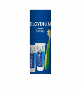 Elgydium Set Με 2 Παιδικές Οδοντόκρεμες με γεύση Τσιχλόφουσκα 50ml & Οδοντόβουρτσα για κορίτσι 7-12 ετών 1τμχ