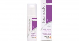 Tecnoskin Total Beauty Face Cream, Αντιρυτιδική Κρέμα Προσώπου Αll in Οne SPF30 - Medium Aπόχρωση 50ml