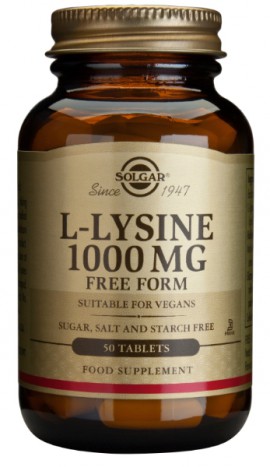 Solgar L-Lysine 1000mg 50 Vegetable Capsules