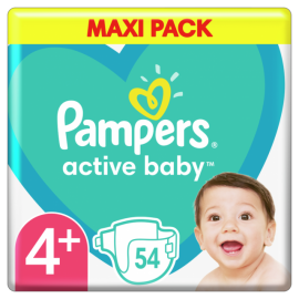 Pampers Active Baby No.4+ (10-15kg) 54 Πάνες
