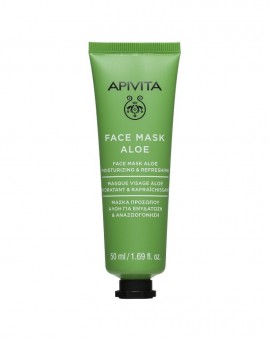 Apivita Face Mask with Aloe, Μάσκα προσώπου για ενυδάτωση με Αλόη 50ml