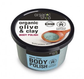 Organic Shop Body polish Olive Clay , Scrub σώματος , Ελιά & Άργιλος , 250ml.