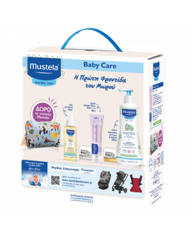 Mustela Promo Pack: Gentle Cleansing Gel 500ml & Vitamin Barrier Cream 50ml & Baby Oil 110ml & Δώρο Νεσεσέρ