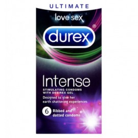 Durex Intense Stimulating Condoms Προφυλακτικά με Διεγερτική Υφή με Ραβδώσεις και Κουκίδες 6τμχ