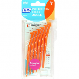 Tepe Interdental Brush Angle No.1 Χρώμα Πορτοκαλί, 6τμχ