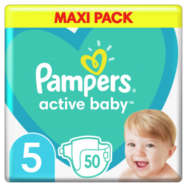 Pampers Active Baby Maxi Pack No.5 (11-16 kg) 50 Πάνες