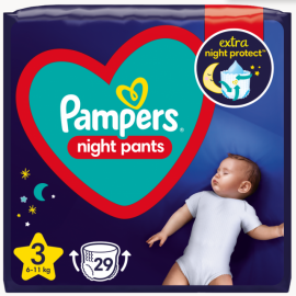 Pampers Night Pants No.3 (6-11 Kg) 29 Πάνες Βρακάκι