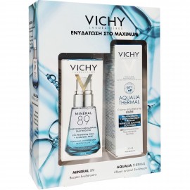 Vichy Πακέτο Προσφοράς Mineral 89 Fortifying & Plumping Daily Booster 30ml & Aqualia Thermal Legere Rehydrating Cream 30ml