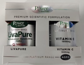 Power Health Promo Platinum Range LivaPure 30 Δισκία + Vitamin Vitamin C 1000mg 20 Δισκία