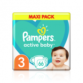 Pampers Active Baby Maxi Pack No.3 (6-10Kg) 66 Πάνες