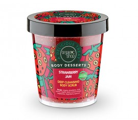 Natura Siberica  Organic Shop Body Desserts Strawberry Jam , Μαρμελάδα Φράουλα Απολεπιστικό σώματος για βαθύ καθαρισμό , 450 ml.