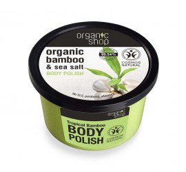 Natura Siberica Organic Shop Body polish Tropical Bamboo , Scrub σώματος , Μπαμπού & Θαλασσινό Αλάτι , 250ml.