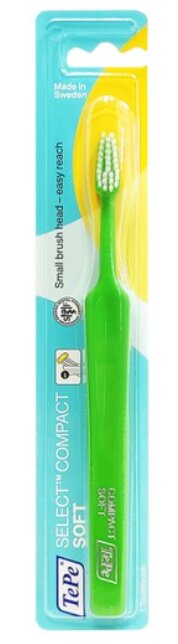 TePe Select Compact Soft Οδοντόβουρτσα Χρώμα Πράσινο, 1τμχ