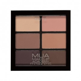 MUA Professional 6 Shade Matte Eyeshadow Palette - Soft Suedes