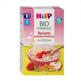 Hipp Bio Porridge Βρώμης με Φράουλα & Βατόμουρο από τον 8ο μήνα 250gr
