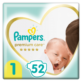 Pampers Premium Care Πάνες No.1 Newborn (2-5kg) 52 Πάνες