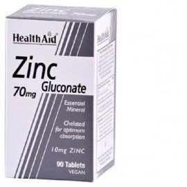 Health Aid Zinc Gluconate 70mg 90 Vegan Tabs