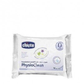 Chicco Physio Clean Wipes 0+ Απαλά Μωρομάντηλα Καθαρισμού 16τμχ