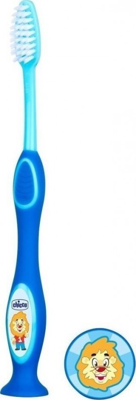 Chicco Παιδική Οδοντόβουρτσα 3-6 ετών Χρώμα Μπλε, 1τμχ