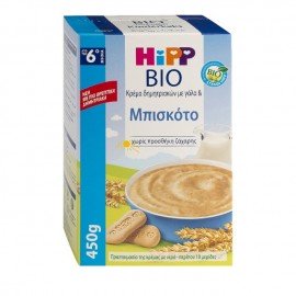 Hipp Bio Κρέμα Δημητριακών με Γάλα & Μπισκότο από τον 6ο μήνα 450gr