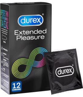 Durex Extended Pleasure Προφυλακτικά Για Απόλαυση Παρατεταμένης Διάρκειας 12τμχ