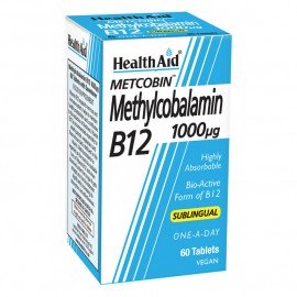 Health Aid Methylcobalamin B12 1000μg 60 Sublingual Tabs