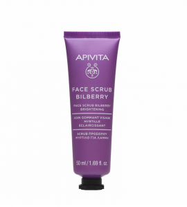Apivita Face Scrub Bilberry, Κρέμα Απολέπισης για Λάμψη με Μύρτιλο 50ml