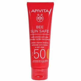 Apivita Bee Sun Safe Κρέμα Προσώπου Κατά των Πανάδων & των Ρυτίδων με Χρώμα Golden SPF50 50ml