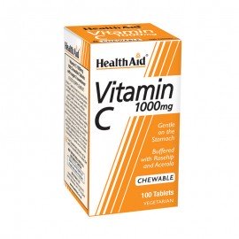 Health Aid Vitamin C 1000mg with Rosehip & Acerola 100 Chewable Tabs