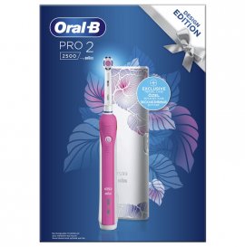 Oral-B Επαναφορτιζόμενη Ηλεκτρική Οδοντόβουρτσα Pro 2 2500 Pink Design Edition & Θήκη Ταξιδίου 1τμχ