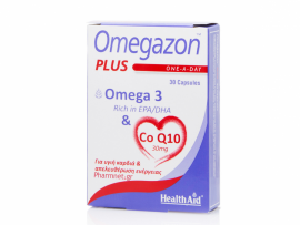 Health Aid Omegazon Plus Omega 3 & Co Q10 30 Caps