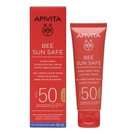 Apivita Bee Sun Safe Ενυδατική Κρέμα-Gel Προσώπου Με Χρώμα SPF50 50ml