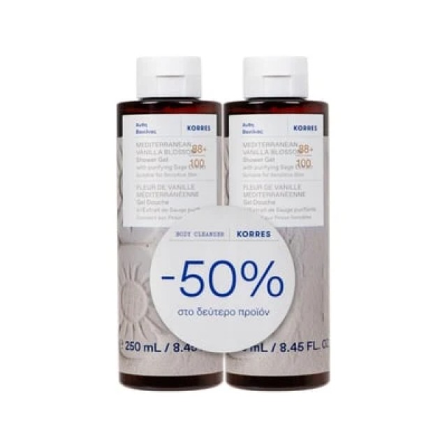 Korres Promo Αφρόλουτρο Άνθη Βανίλιας 2x250ml