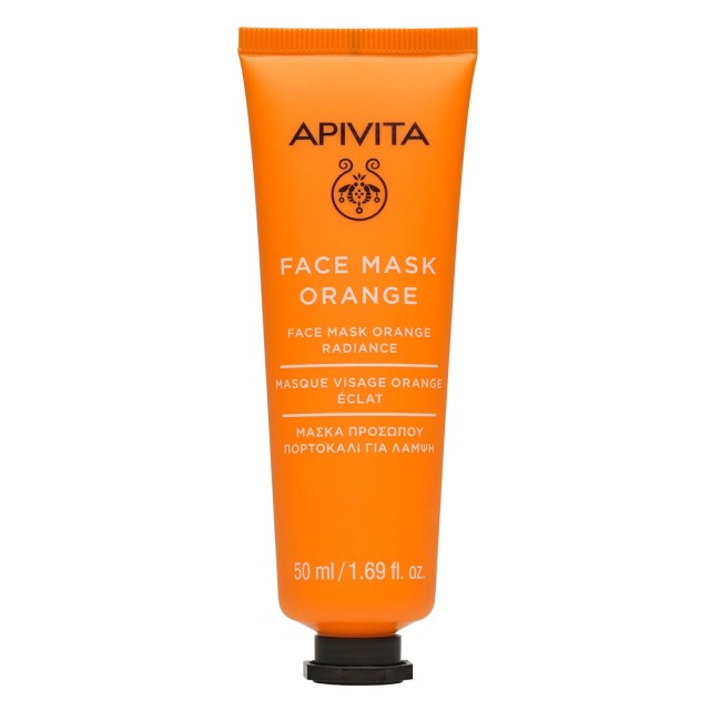 Apivita Face Mask with Orange, Μάσκα Προσώπου με Πορτοκάλι για Λάμψη 50ml