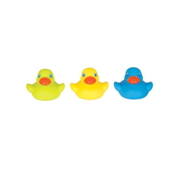 Playgro Bright Baby Duckies 6m+ Πολύχρωμα Παπάκια Μπάνιου, 3τμχ