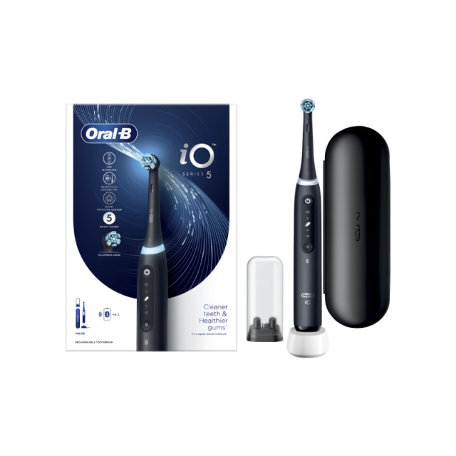 Oral-B iO Series 5 Επαναφορτιζόμενη Ηλεκτρική Οδοντόβουρτσα, Χρώμα Μαύρο