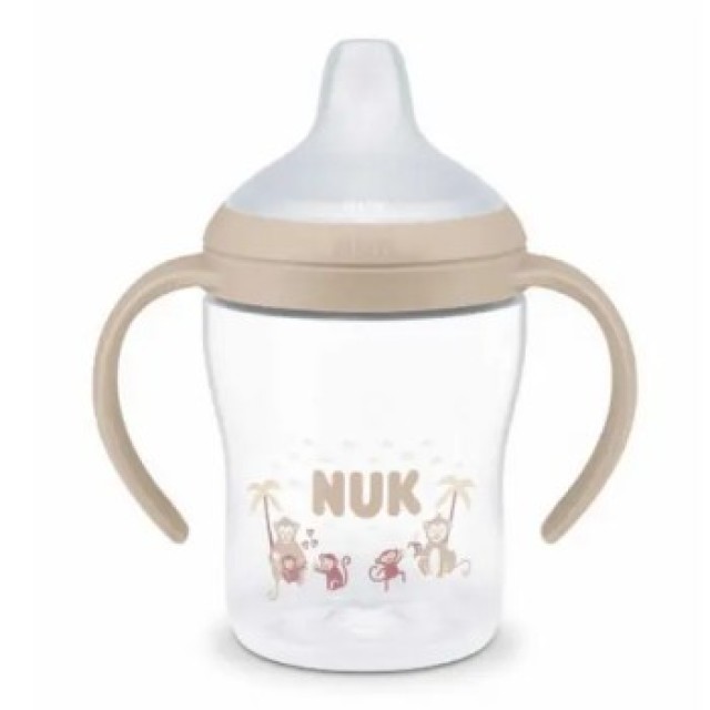 NUK Perfect Match Μπιμπερό Εκπαίδευσης 6m+ με Δείκτη Ελέγχου Θερμοκρασίας 150ml Χρώμα Μπεζ, 1τμχ