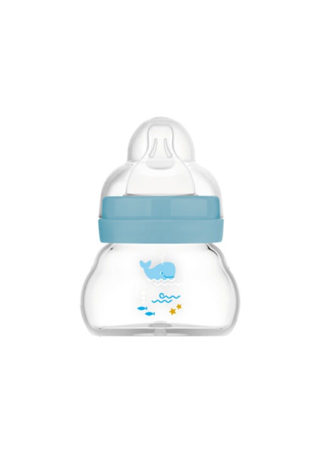 MAM Μπιμπερό Γυάλινο Feel Good 0m+ 90ml Χρώμα Μπλε, 1τμχ