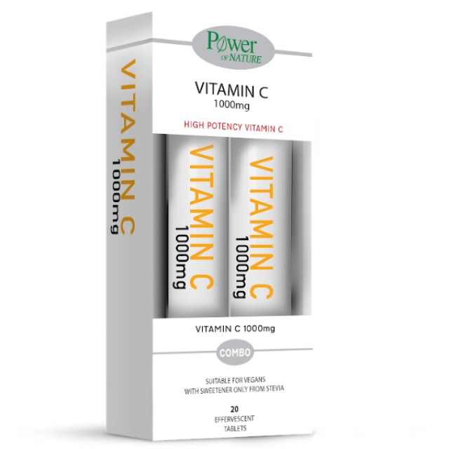 Power Health Vitamin C 1000mg 20 eff.tabs με Γεύση Πορτοκάλι + Δώρο Vitamin C 1000mg 20 eff.tabs