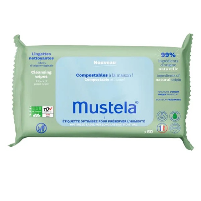 Mustela Μωρομάντηλα 60τμχ