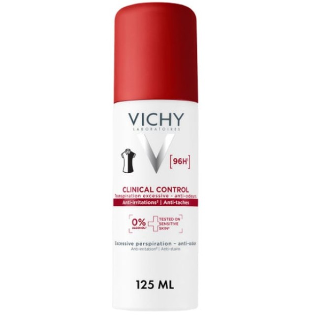 Vichy Deodorant Clinical Control 96h Αποσμητικό κατά της Οσμής και της Εφίδρωσης, Aerosol 125ml