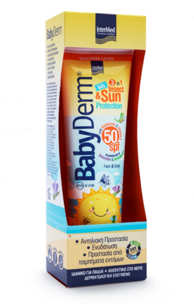 Intermed BabyDerm Kids Insect & Sun Protection 3 in 1 SPF50 300ml