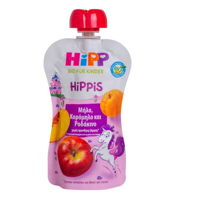 Hipp Hippis Φρουτοπολτός Μήλο, Κορόμηλο και Ροδάκινο 100gr