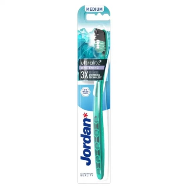 Jordan Ultralite Whitening Medium Οδοντόβουρτσα Χρώμα Βεραμάν, 1τμχ