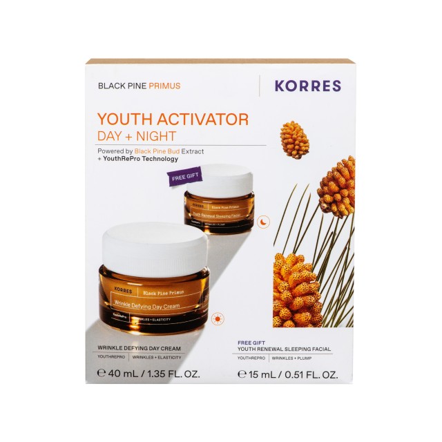 Korres Promo Black Pine Primus 40ml & Κρέμα Νύχτας 15ml