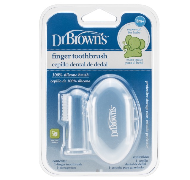 Dr. Browns Βρεφική Δακτυλική Οδοντόβουρτσα Σιλικόνης