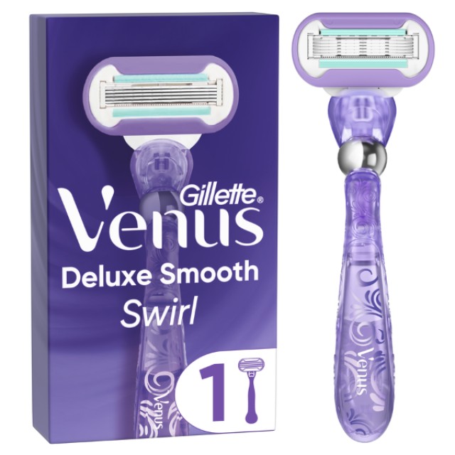 Gillette Venus Deluxe Smooth Swirl 1x (μηχανή + 1 ανταλλακτικό)