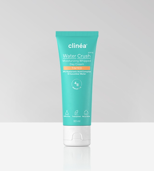 Clinea Water Crush Moisturizing Whipped Day Cream Tinted SPF15 50ml
