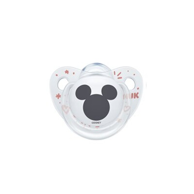 NUK Disney Mickey Πιπίλα Σιλικόνης 0-6m Χρώμα Λευκό, 1τμχ